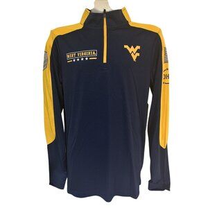 NEW West Virginia Mountaineers Colosseum OHT Navy 1/4 Zip LS Shirt Youth M 12-14